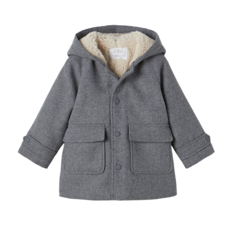 Zara Fleece Lined Coat 2-3 years